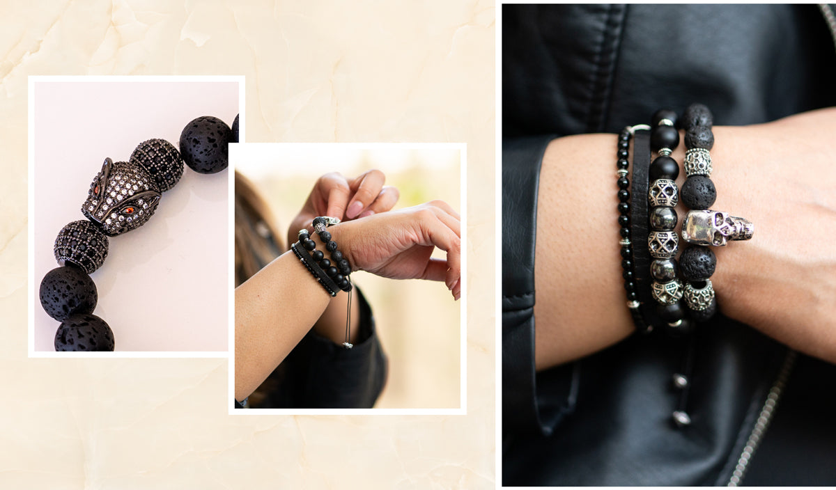 Tricks on Styling Your Black Lava Stone Bracelet