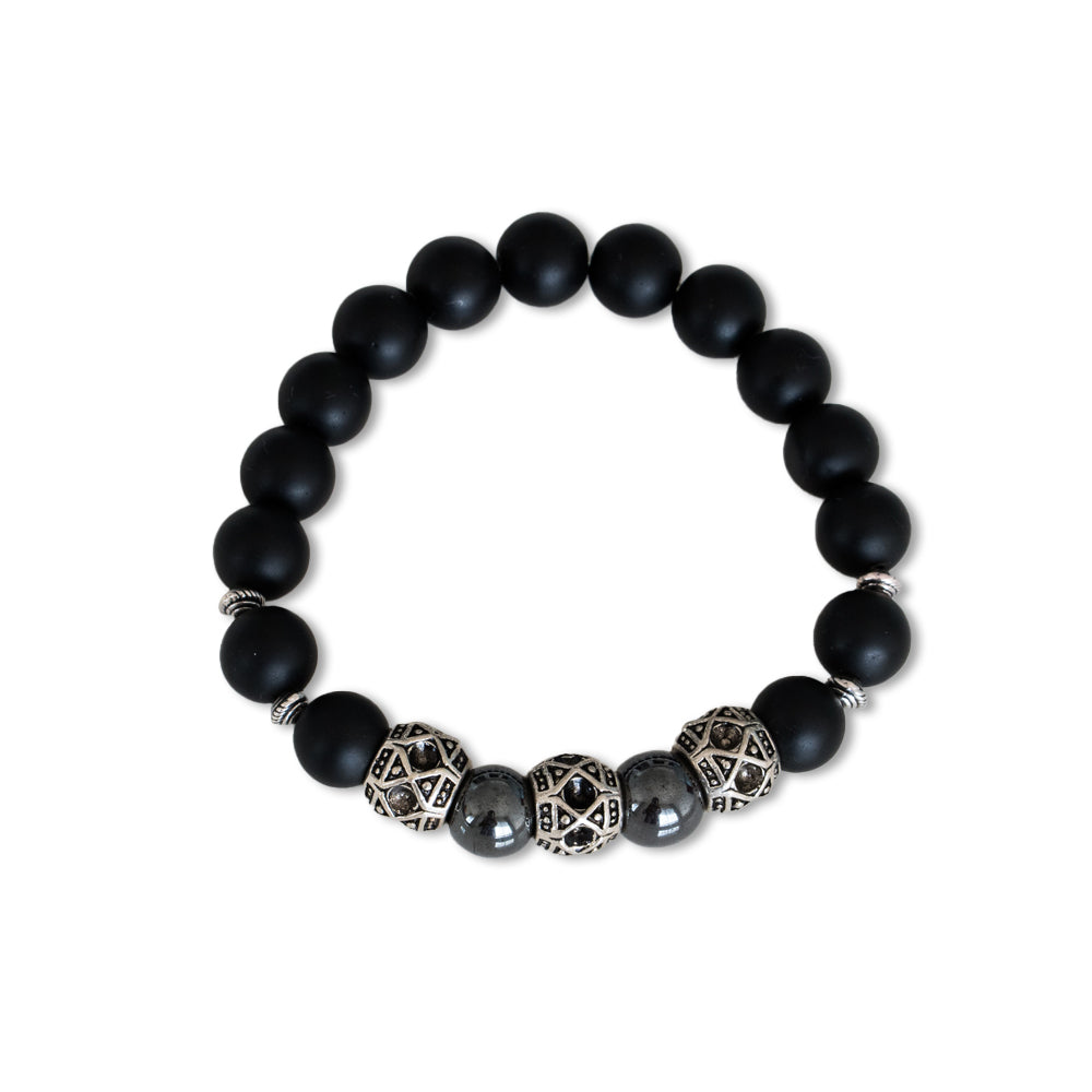 Black Onyx Hematite Strength And Protection Bracelet